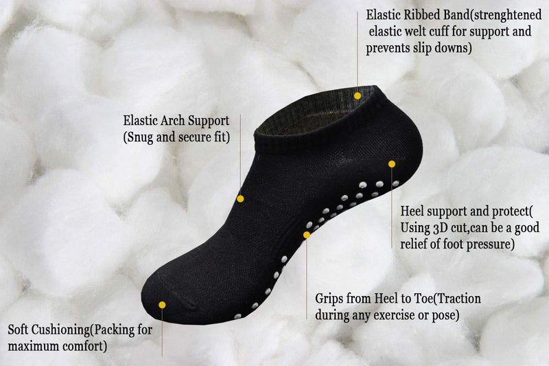 DIBAOLONG Grip Socks for Women Yoga Socks Non Slip with Grips for Anti-Skid Pilates Workout Fitness Hospital Slipper Socks - Image 2